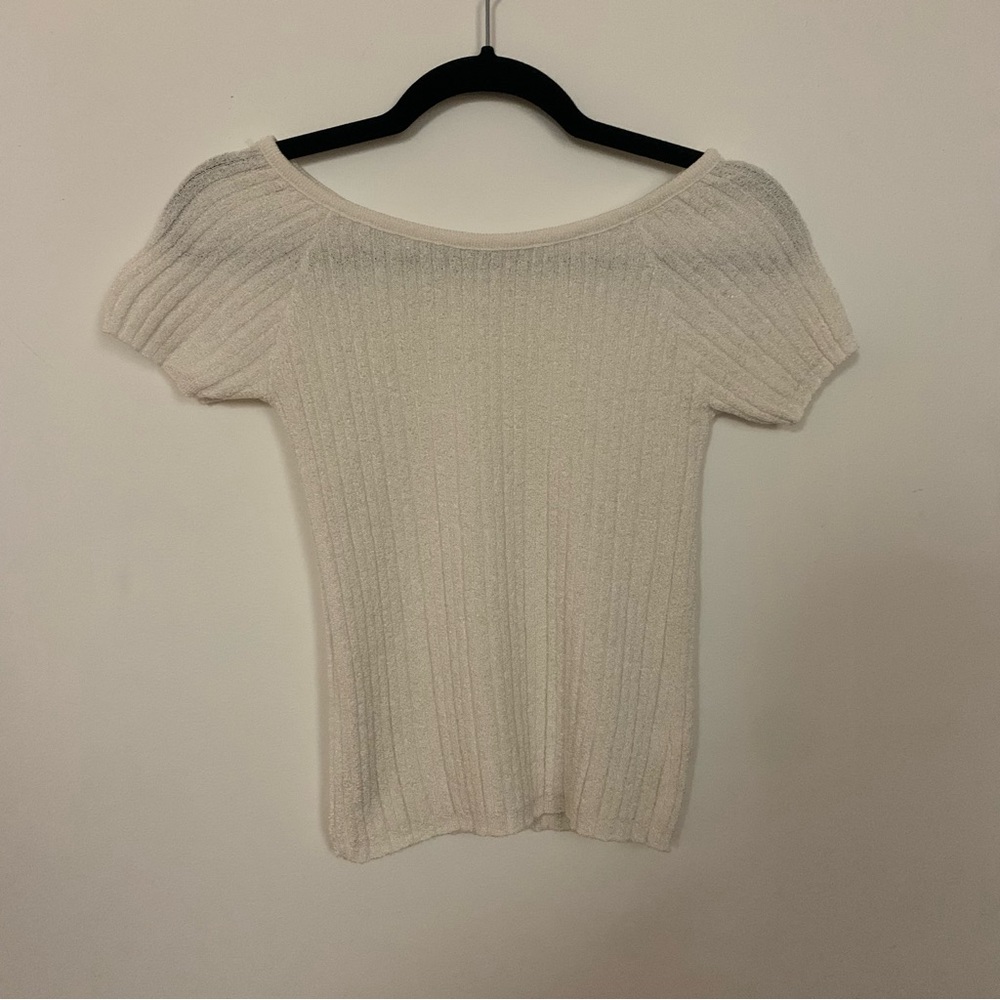 JJ BASICS white vintage top